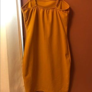 Yellow fitted dress